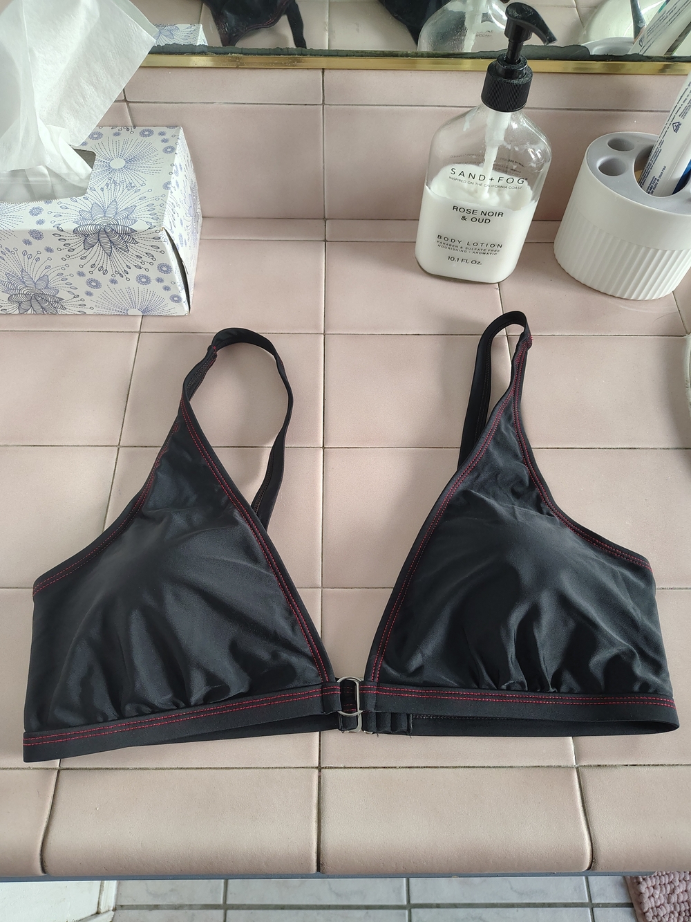 Hot Topic Black Triangle Bikini Top with Marceline Bikini Bottoms